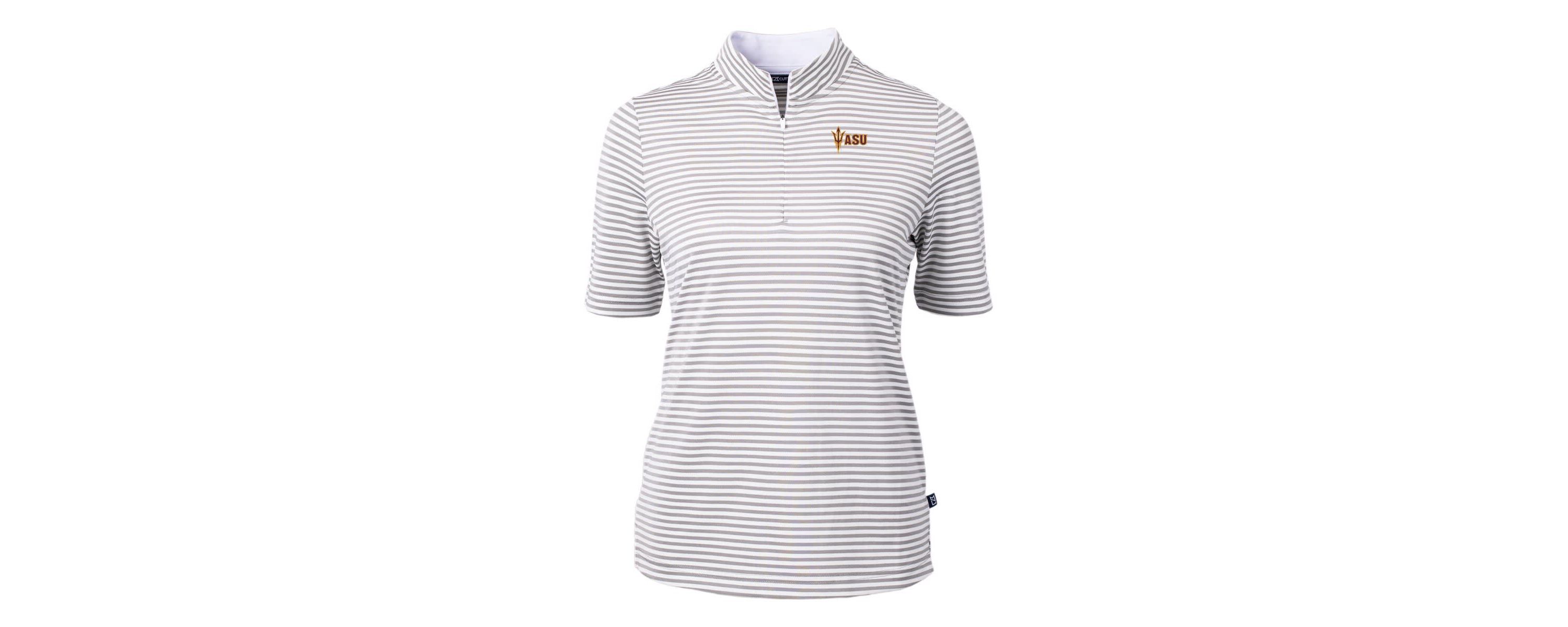 NCAA Arizona State Sun Devils DryTec Virtue Eco Pique Stripe Recycled Polo
