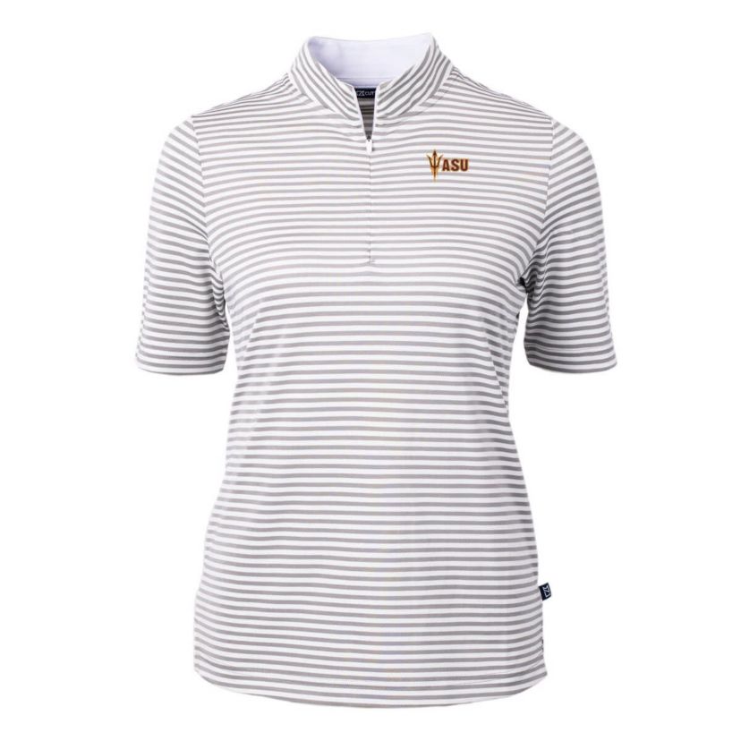 NCAA Arizona State Sun Devils DryTec Virtue Eco Pique Stripe Recycled Polo