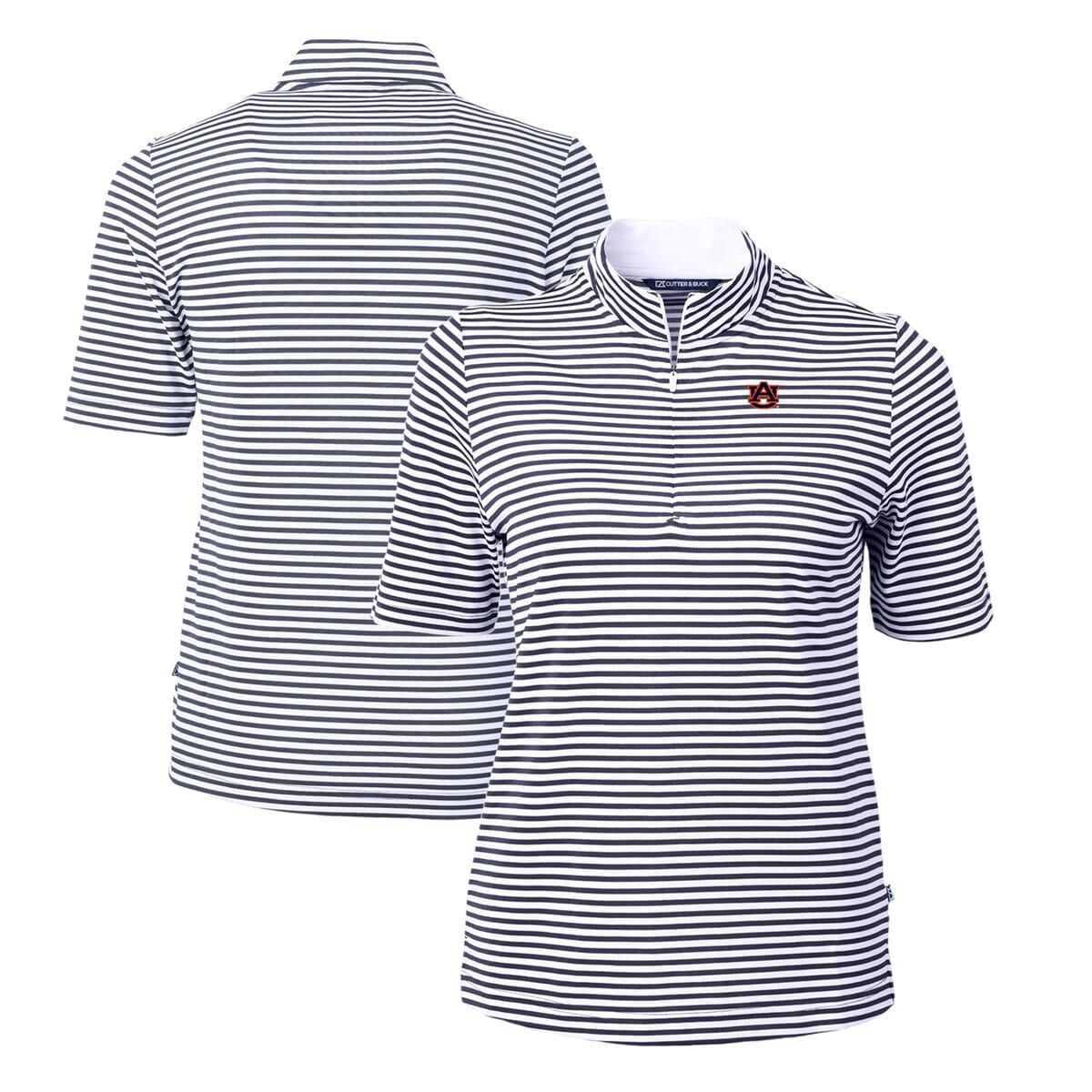 NCAA Auburn Tigers DryTec Virtue Eco Pique Stripe Recycled Polo