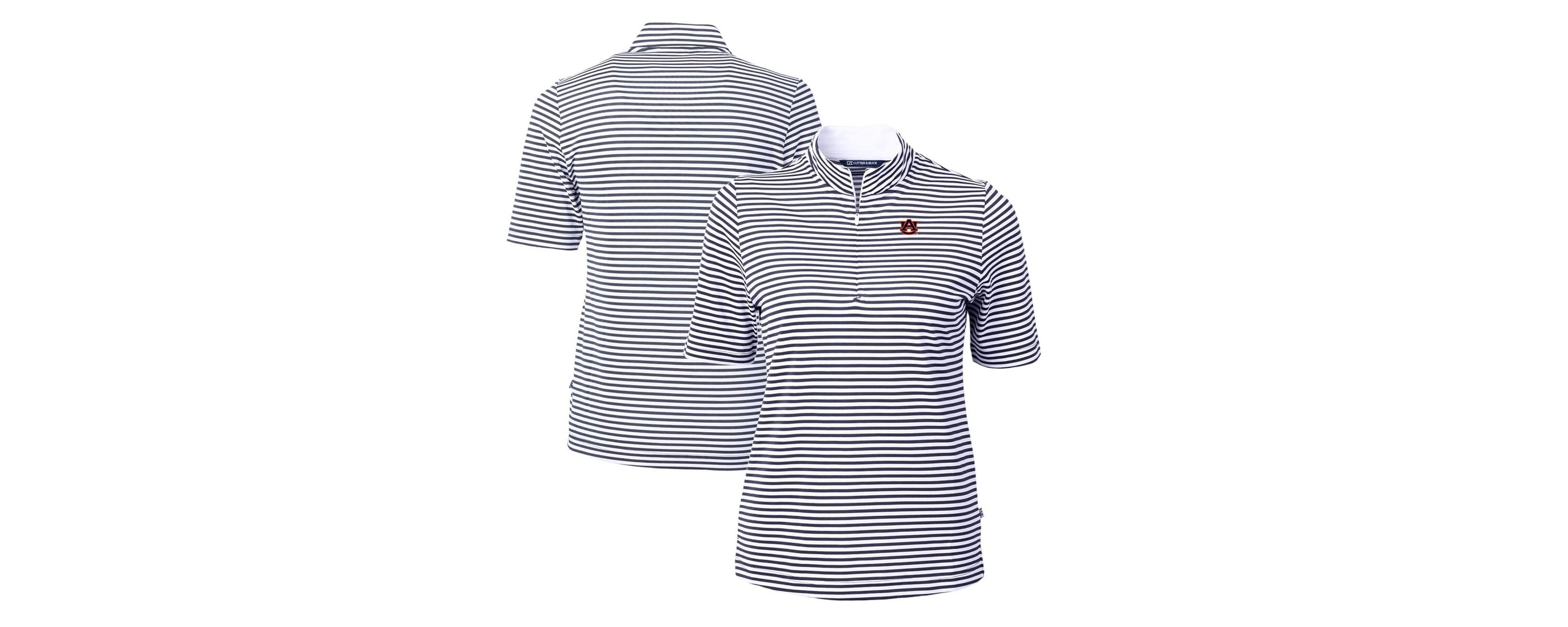 NCAA Auburn Tigers DryTec Virtue Eco Pique Stripe Recycled Polo