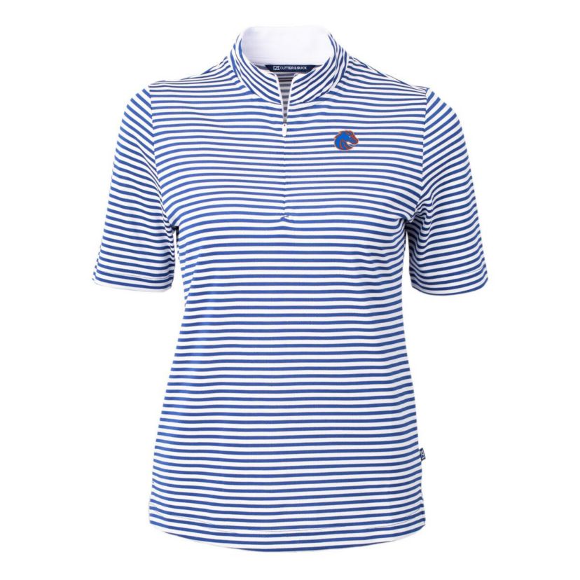 NCAA Boise State Broncos DryTec Virtue Eco Pique Stripe Recycled Polo