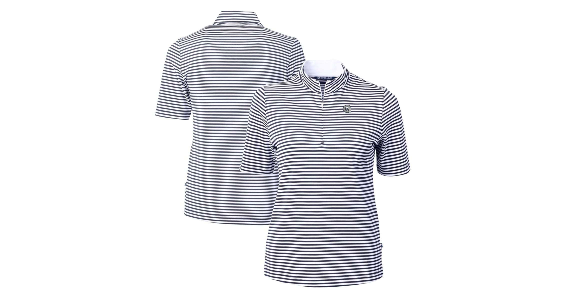 NCAA Georgetown Hoyas DryTec Virtue Eco Pique Stripe Recycled Polo