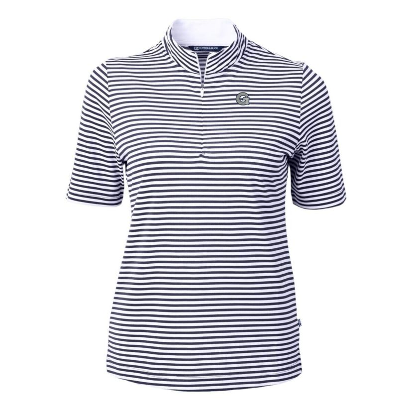 NCAA Georgetown Hoyas DryTec Virtue Eco Pique Stripe Recycled Polo