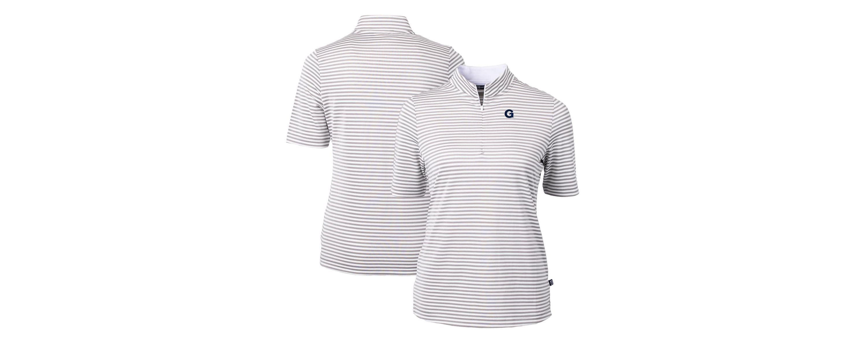 NCAA Georgetown Hoyas DryTec Virtue Eco Pique Stripe Recycled Polo