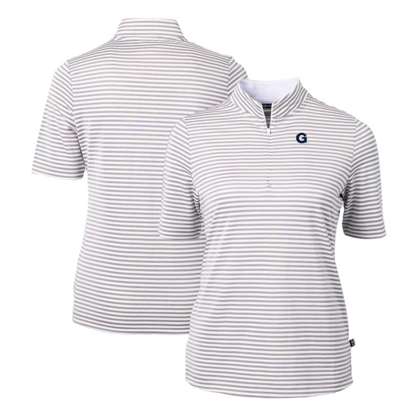 NCAA Georgetown Hoyas DryTec Virtue Eco Pique Stripe Recycled Polo