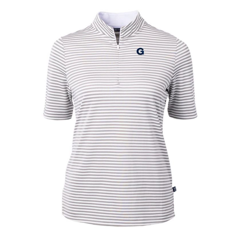 NCAA Georgetown Hoyas DryTec Virtue Eco Pique Stripe Recycled Polo