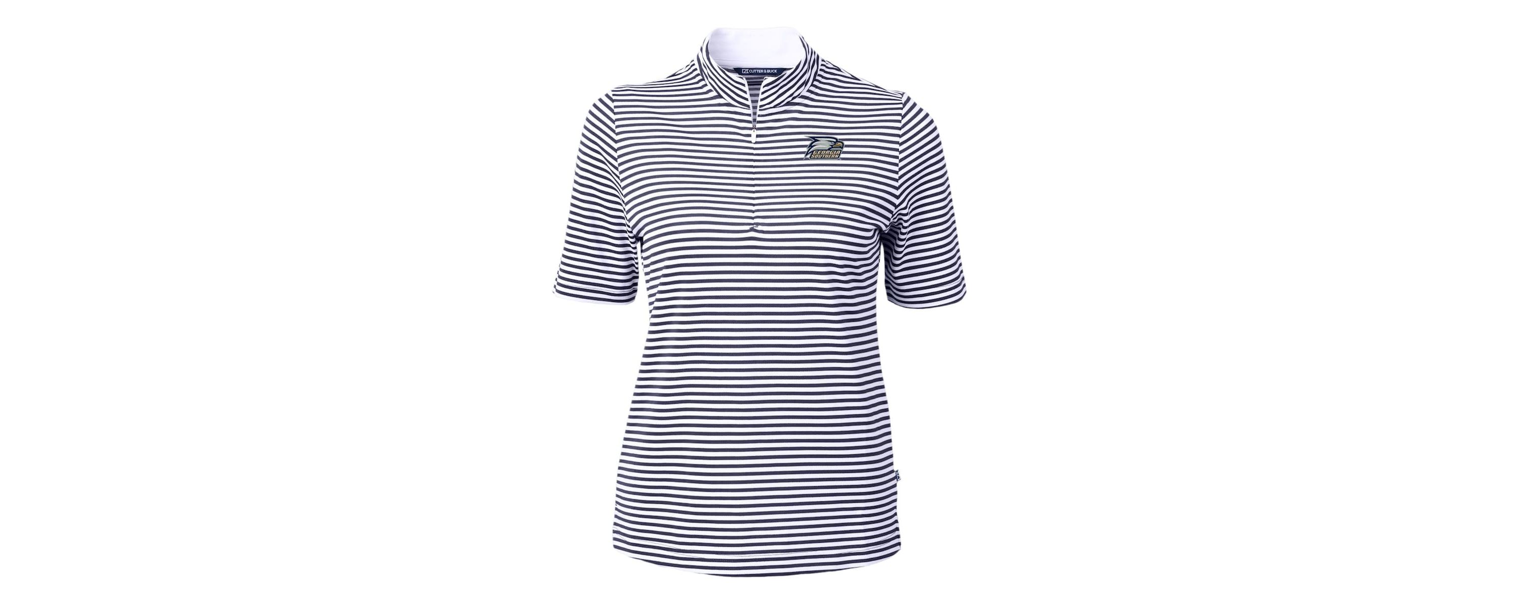 NCAA Georgia Southern Eagles DryTec Virtue Eco Pique Stripe Recycled Polo