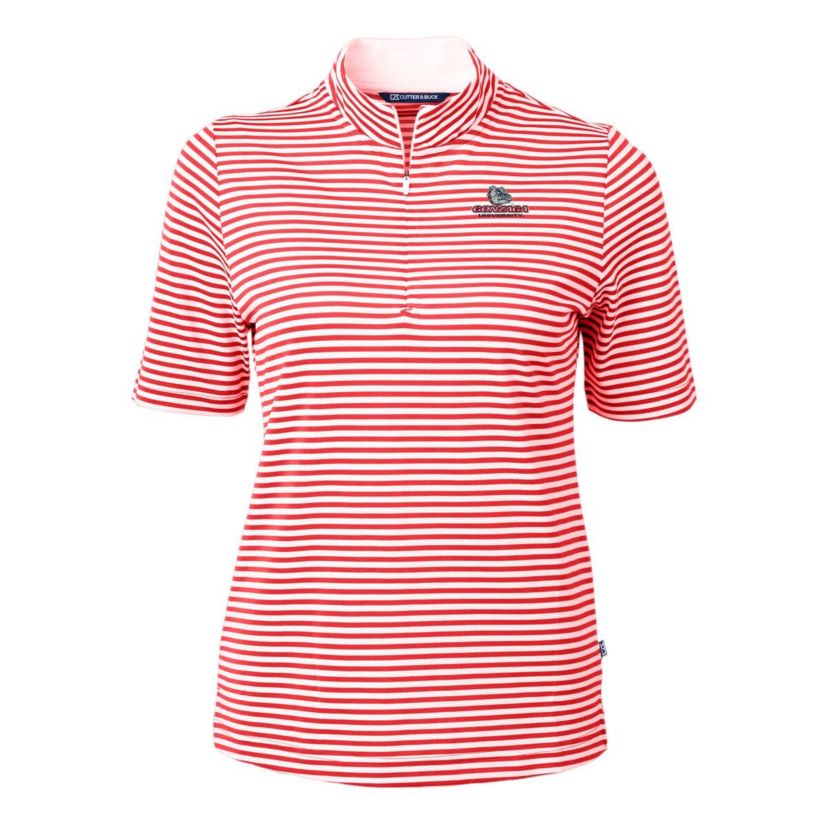 Gonzaga University Bulldogs NCAA Gonzaga Bulldogs DryTec Virtue Eco Pique Stripe Recycled Polo