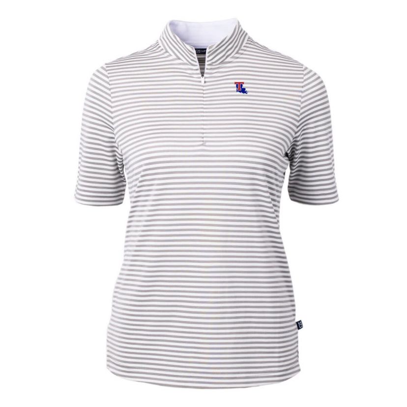 NCAA Louisiana Tech Bulldogs DryTec Virtue Eco Pique Stripe Recycled Polo