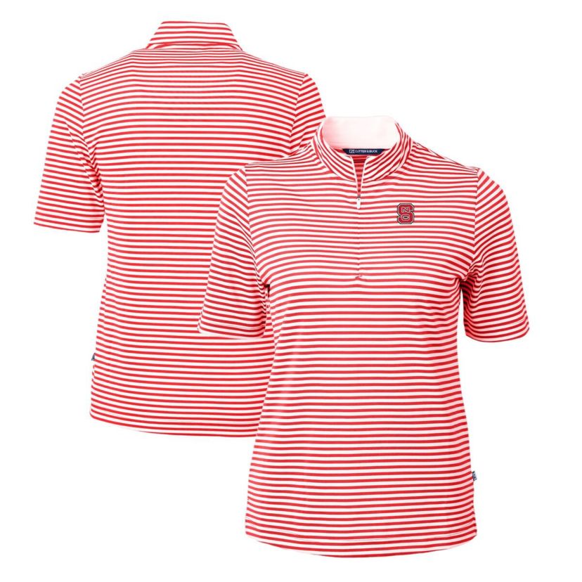 NCAA NC State Wolfpack DryTec Virtue Eco Pique Stripe Recycled Polo