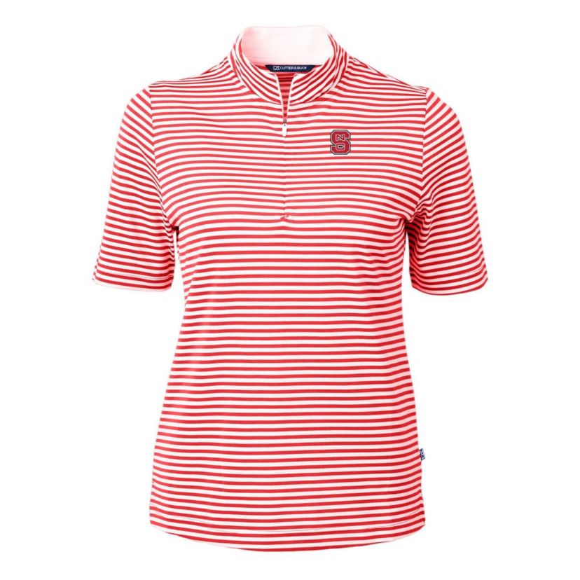 NCAA NC State Wolfpack DryTec Virtue Eco Pique Stripe Recycled Polo