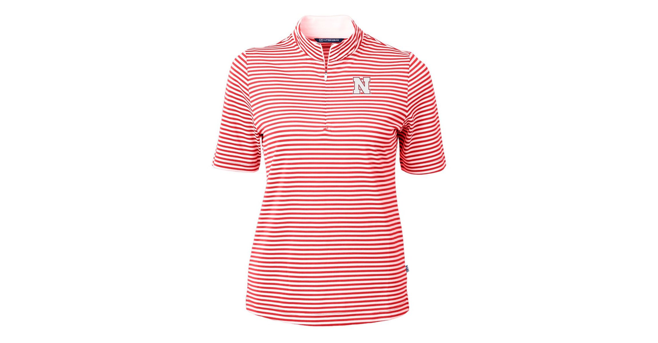 NCAA Nebraska Huskers DryTec Virtue Eco Pique Stripe Recycled Polo
