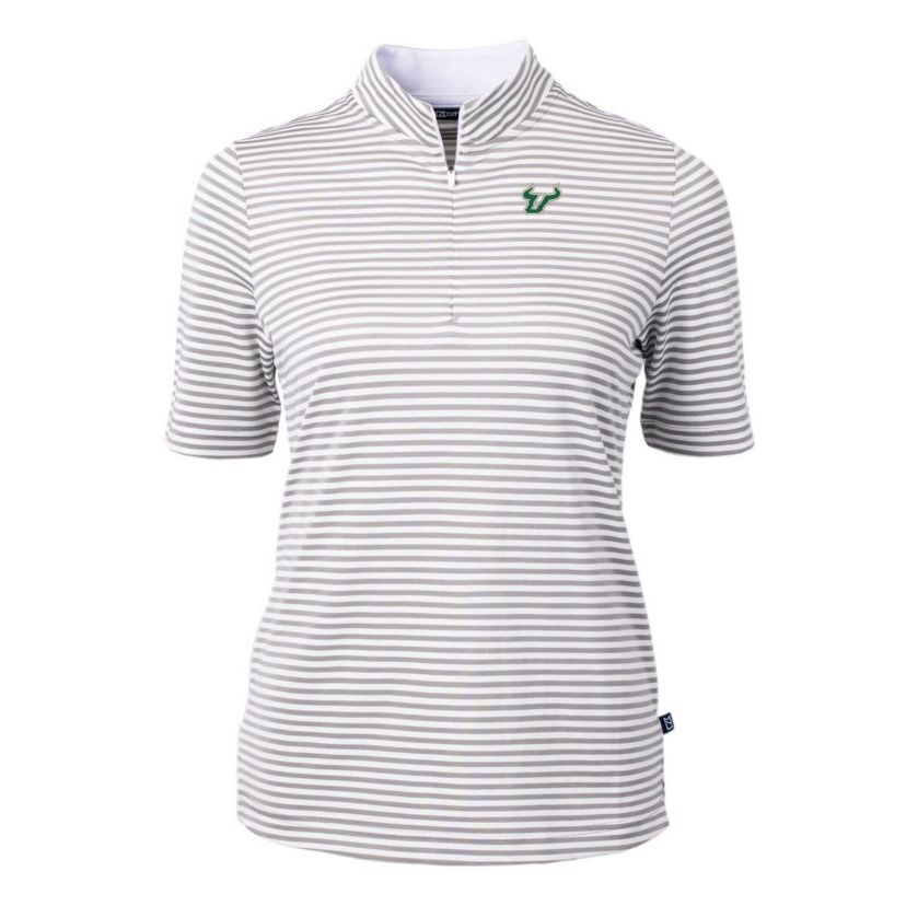 NCAA South Florida Bulls DryTec Virtue Eco Pique Stripe Recycled Polo