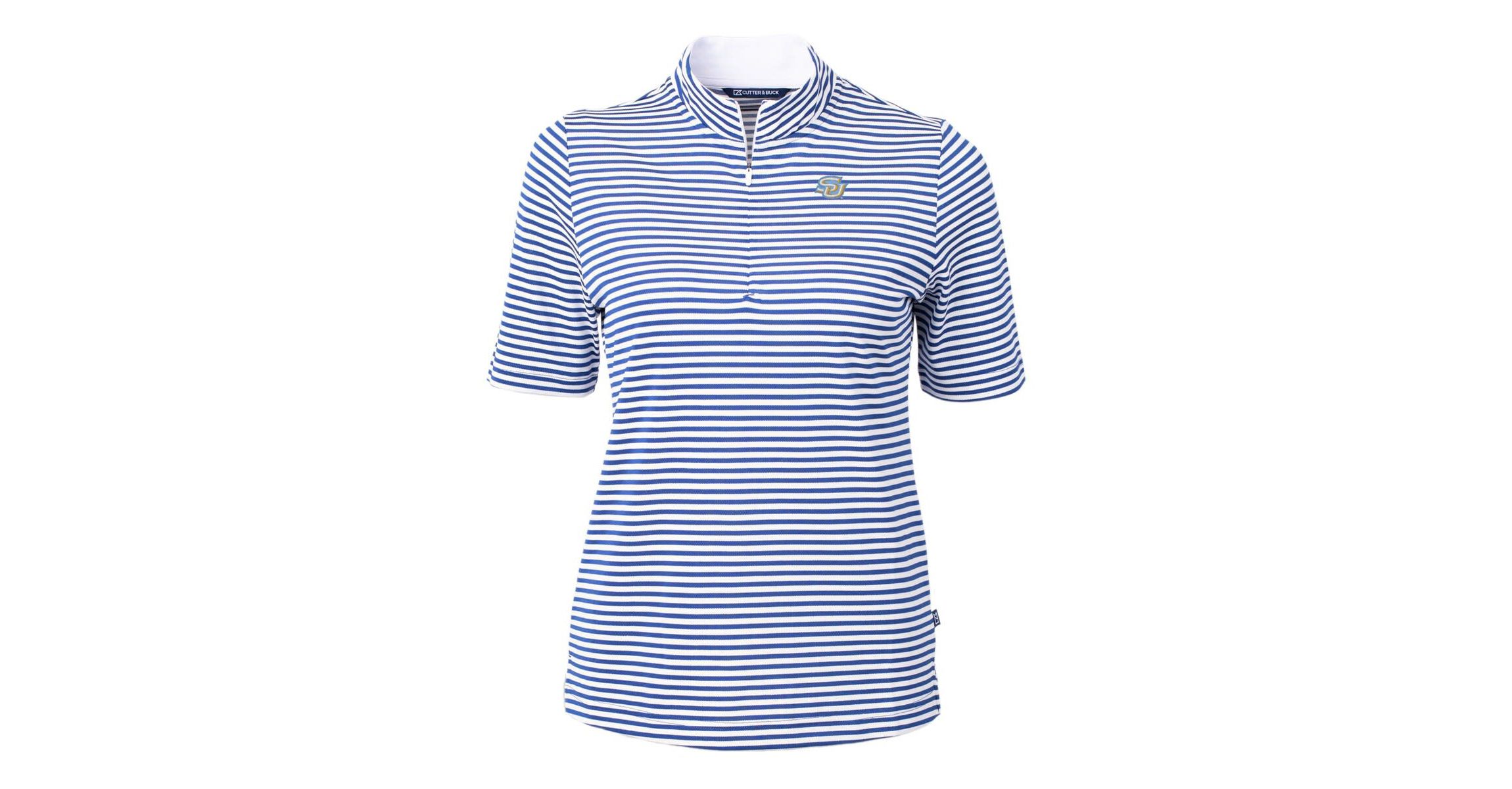 NCAA Southern University Jaguars DryTec Virtue Eco Pique Stripe Recycled Polo