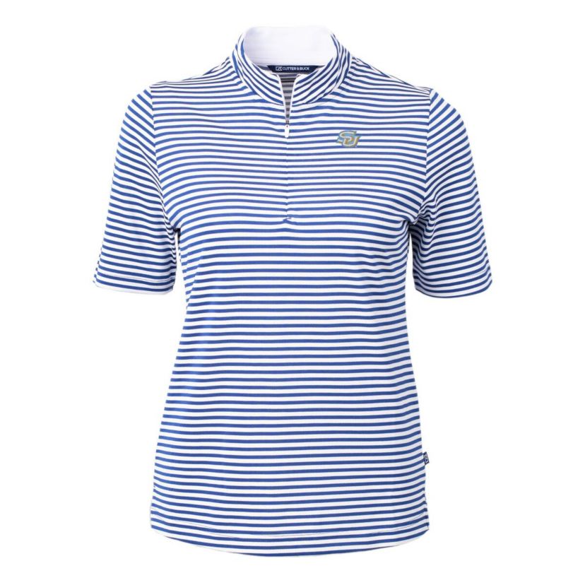 NCAA Southern University Jaguars DryTec Virtue Eco Pique Stripe Recycled Polo