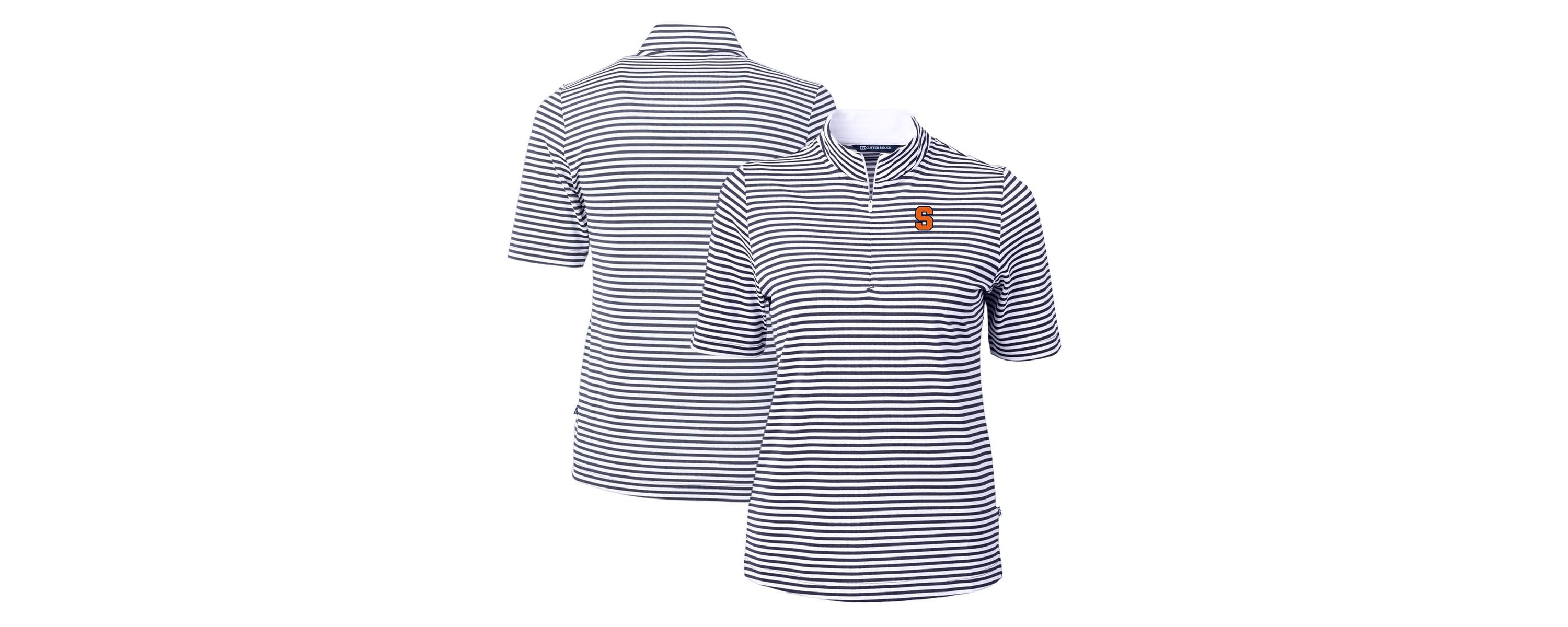 Syracuse Orange NCAA Syracuse DryTec Virtue Eco Pique Stripe Recycled Polo