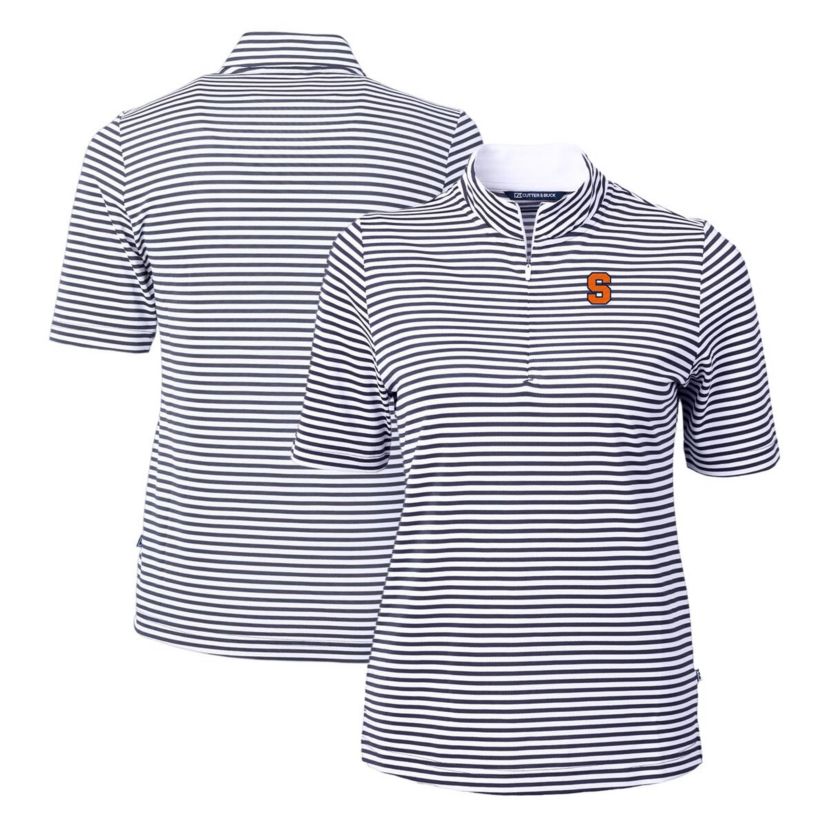 Syracuse Orange NCAA Syracuse DryTec Virtue Eco Pique Stripe Recycled Polo