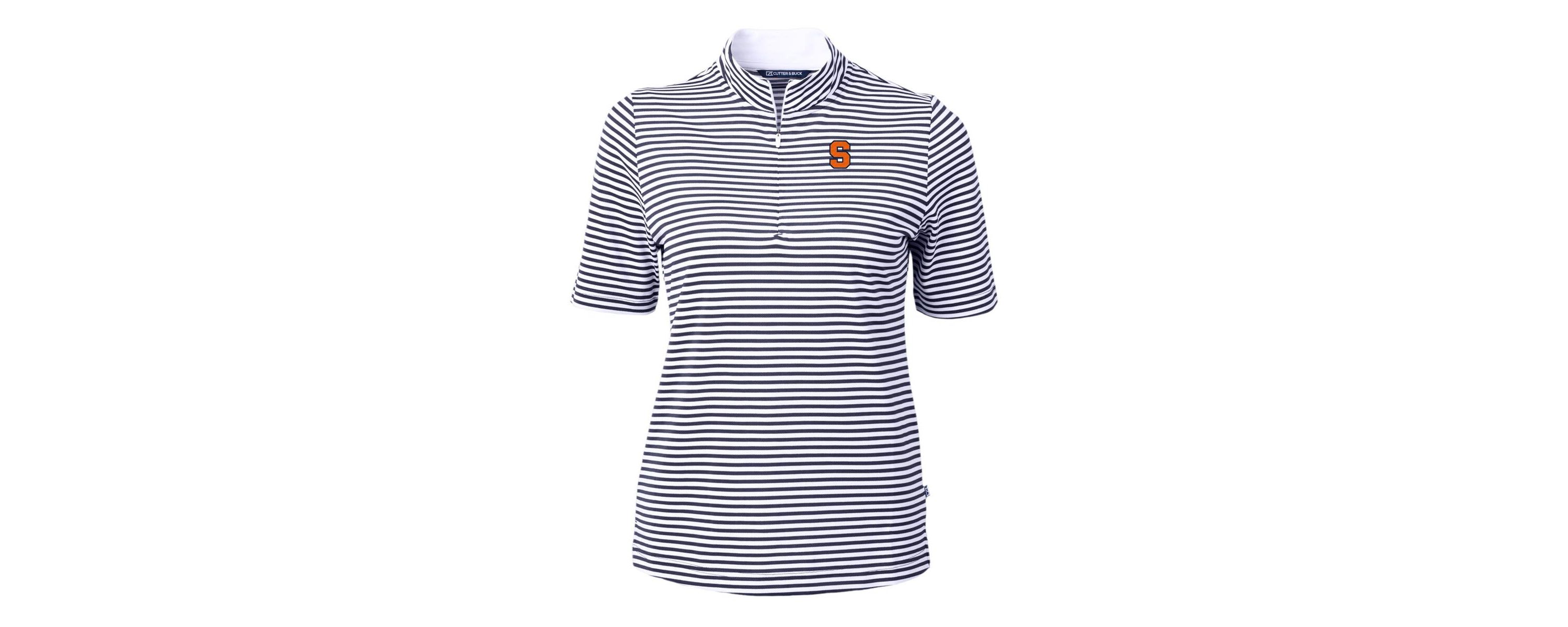 Syracuse Orange NCAA Syracuse DryTec Virtue Eco Pique Stripe Recycled Polo