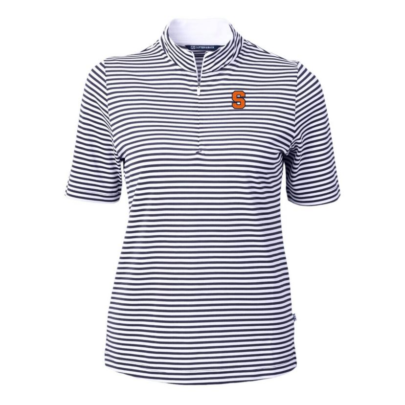 Syracuse Orange NCAA Syracuse DryTec Virtue Eco Pique Stripe Recycled Polo