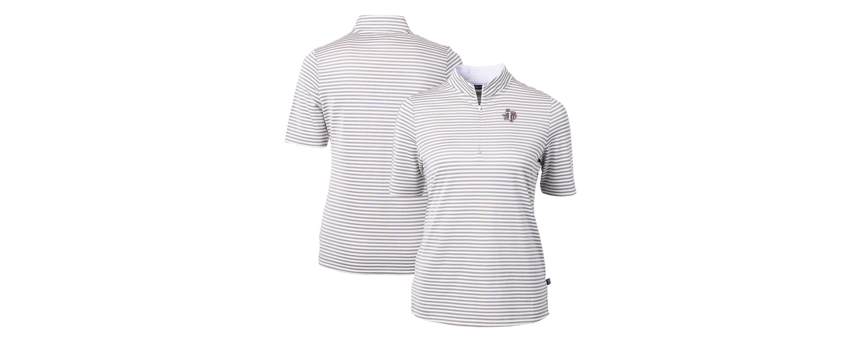 NCAA Texas Southern Tigers DryTec Virtue Eco Pique Stripe Recycled Polo
