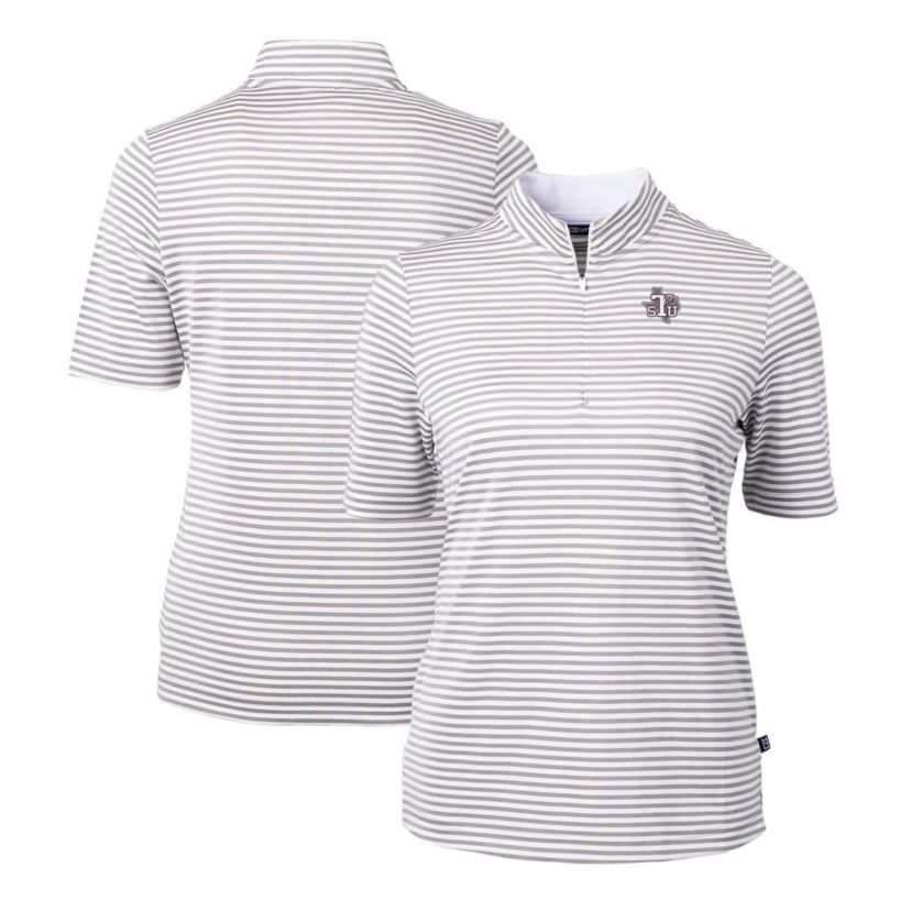NCAA Texas Southern Tigers DryTec Virtue Eco Pique Stripe Recycled Polo