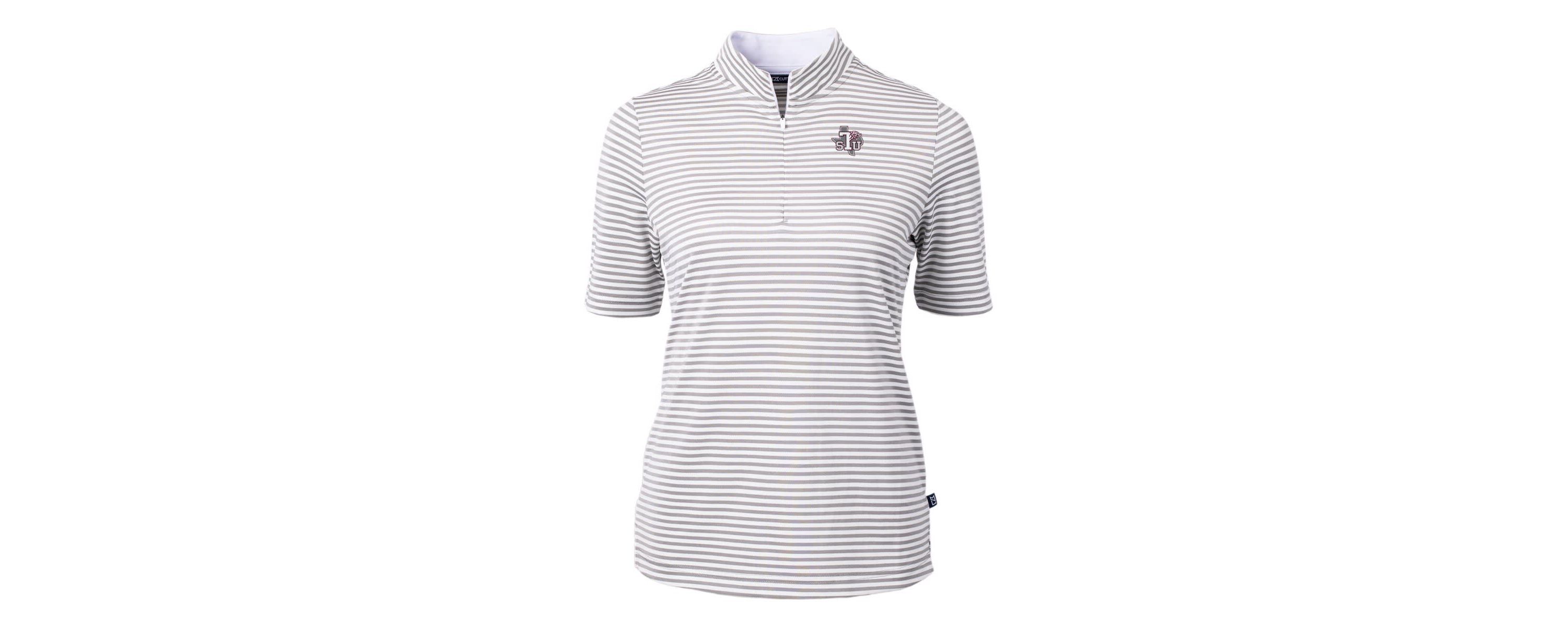NCAA Texas Southern Tigers DryTec Virtue Eco Pique Stripe Recycled Polo