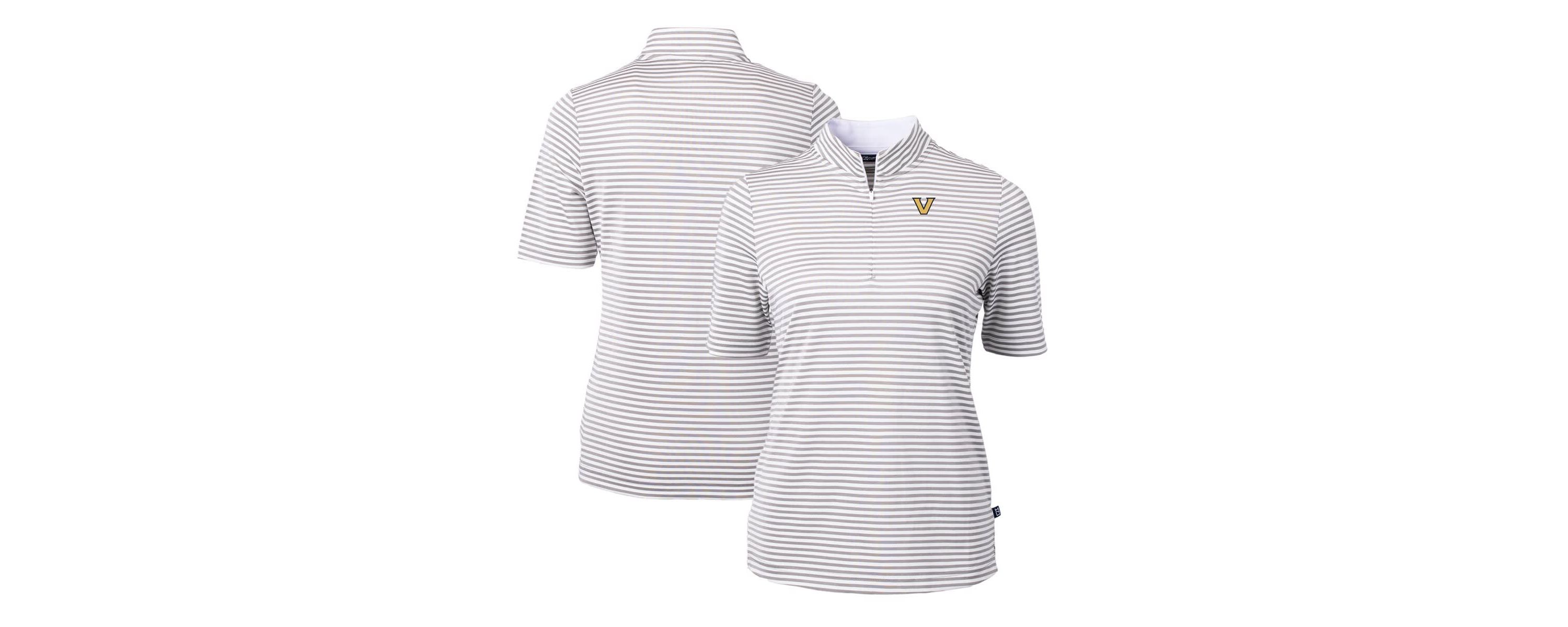 NCAA Vanderbilt Commodores DryTec Virtue Eco Pique Stripe Recycled Polo