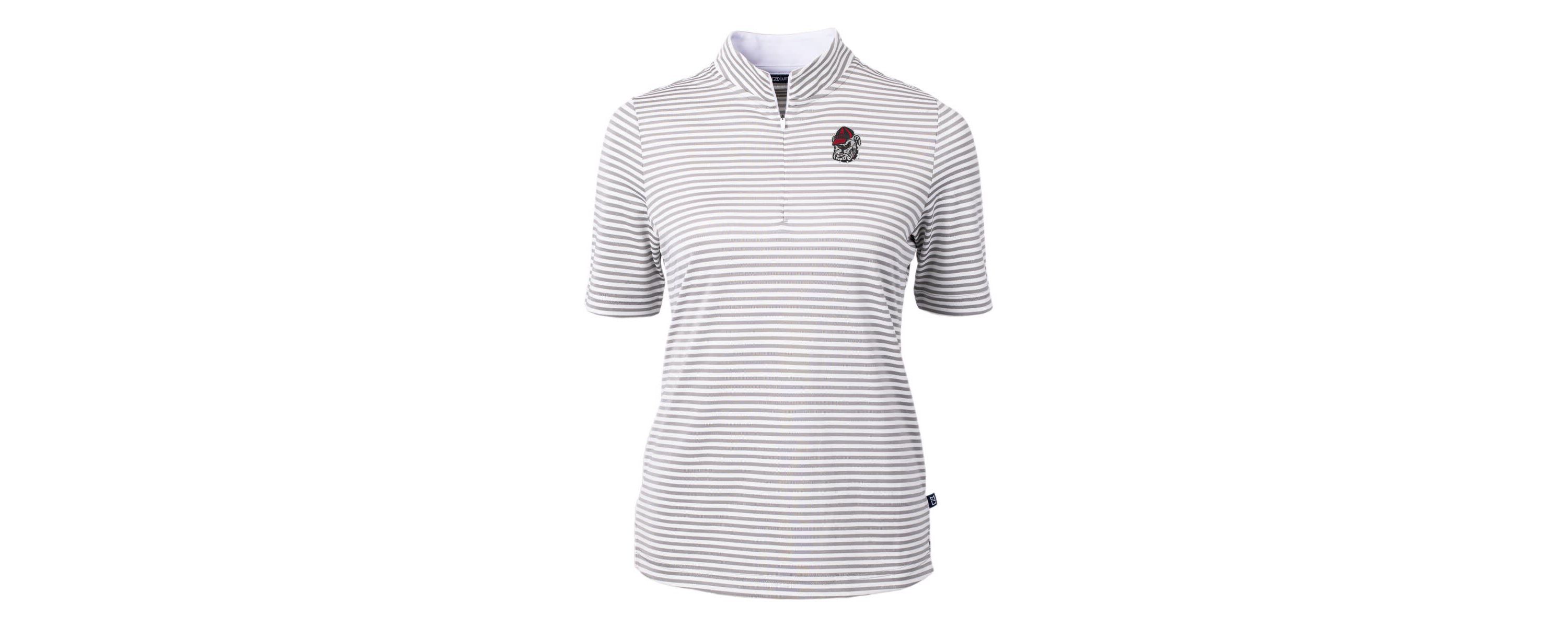 NCAA Georgia Bulldogs DryTec Virtue Eco Pique Stripe Recycled Polo