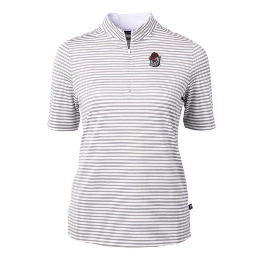 NCAA Georgia Bulldogs DryTec Virtue Eco Pique Stripe Recycled Polo
