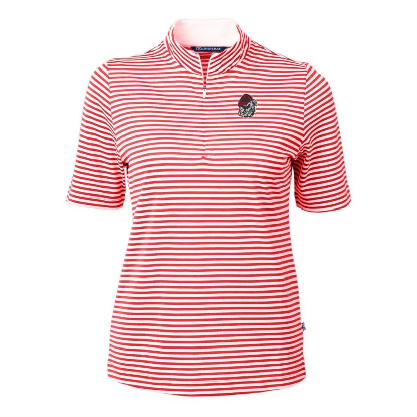 NCAA Georgia Bulldogs DryTec Virtue Eco Pique Stripe Recycled Polo