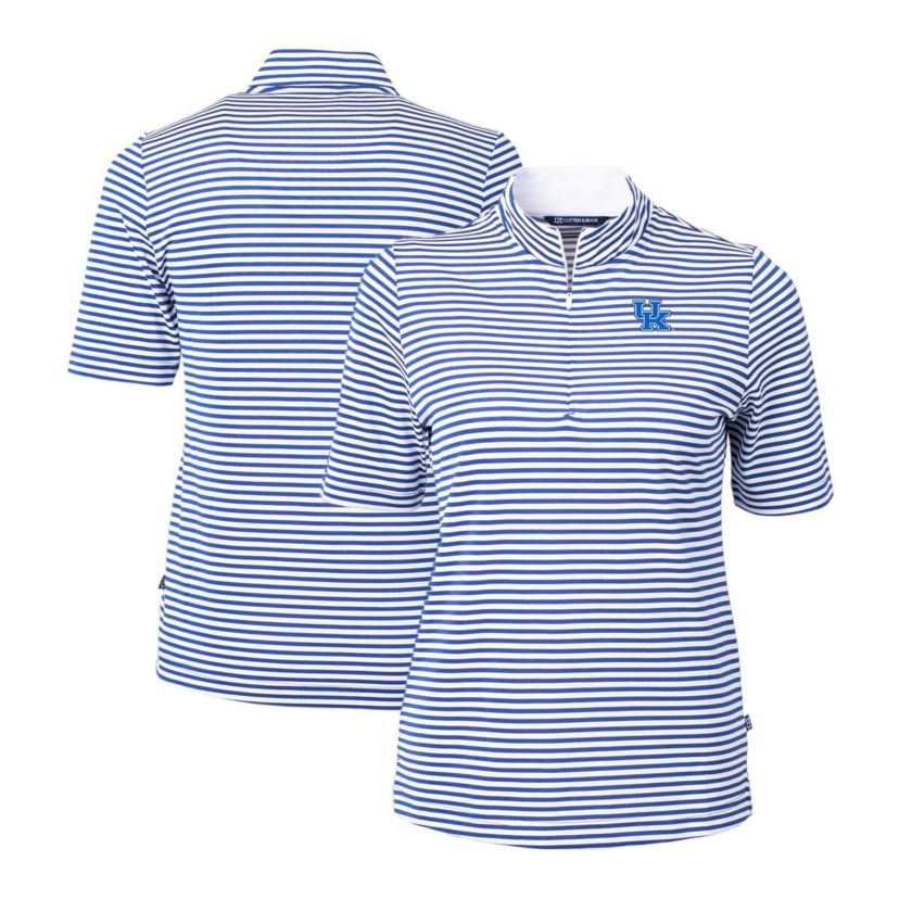 NCAA Kentucky Wildcats DryTec Virtue Eco Pique Stripe Recycled Polo