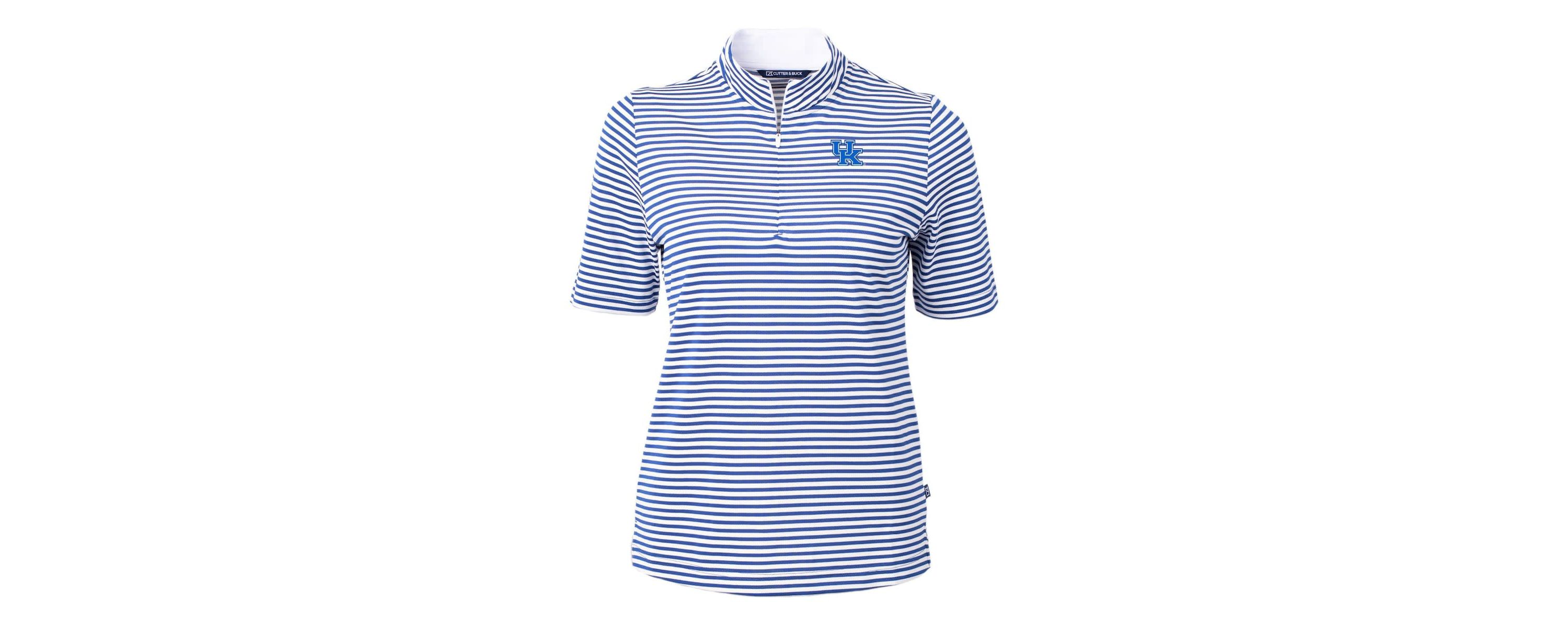 NCAA Kentucky Wildcats DryTec Virtue Eco Pique Stripe Recycled Polo