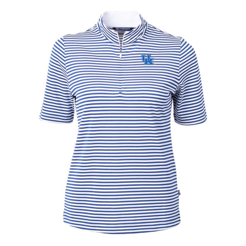NCAA Kentucky Wildcats DryTec Virtue Eco Pique Stripe Recycled Polo
