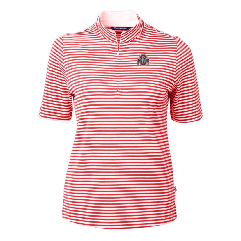 NCAA Ohio State Buckeyes DryTec Virtue Eco Pique Stripe Recycled Polo
