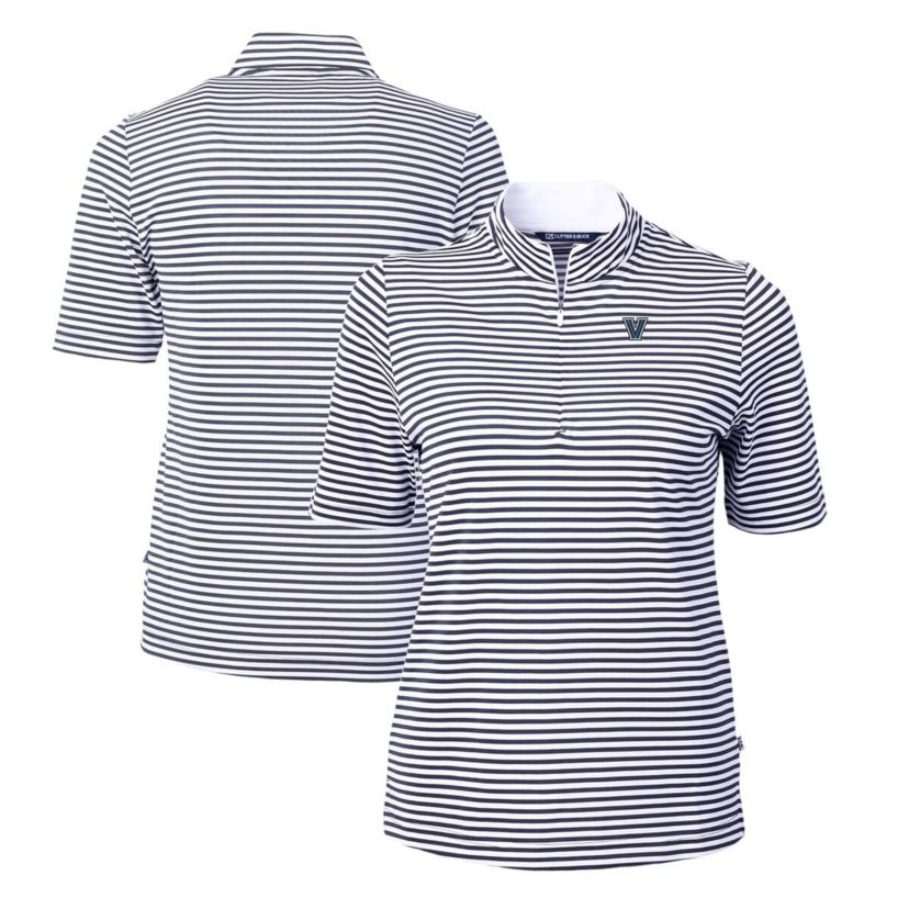 NCAA Villanova Wildcats DryTec Virtue Eco Pique Stripe Recycled Polo