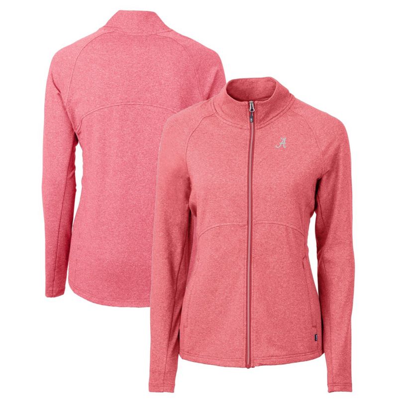 Alabama Crimson Tide NCAA Heather Alabama Tide Adapt Eco Knit Heather Recycled Full-Zip Jacket