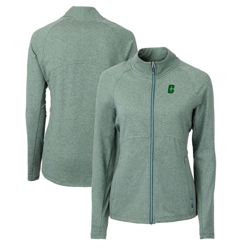 NCAA Heather Charlotte 49ers Adapt Eco Knit Heather Recycled Full-Zip Jacket