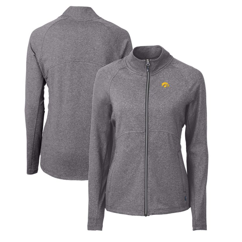 NCAA Heather Iowa Hawkeyes Adapt Eco Knit Heather Recycled Full-Zip Jacket