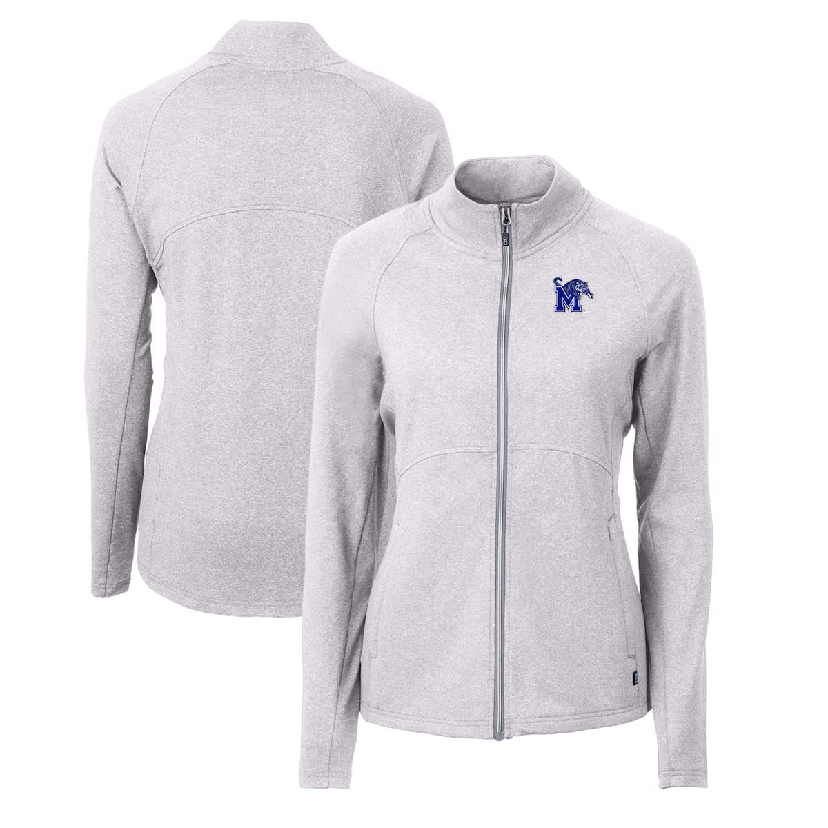 NCAA Heather Memphis Tigers Adapt Eco Knit Heather Recycled Full-Zip Jacket