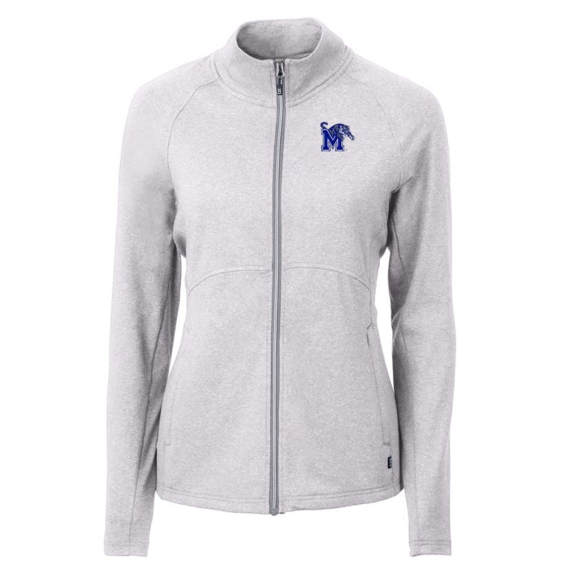 NCAA Heather Memphis Tigers Adapt Eco Knit Heather Recycled Full-Zip Jacket