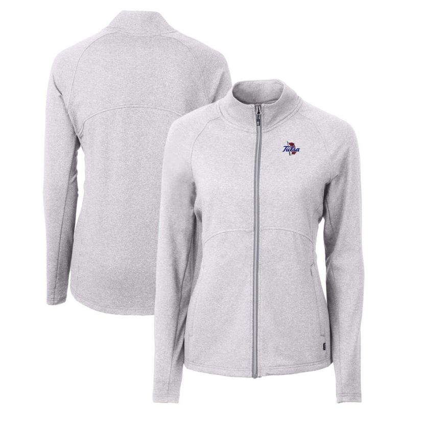 NCAA Heather Tulsa Golden Hurricane Adapt Eco Knit Heather Recycled Full-Zip Jacket