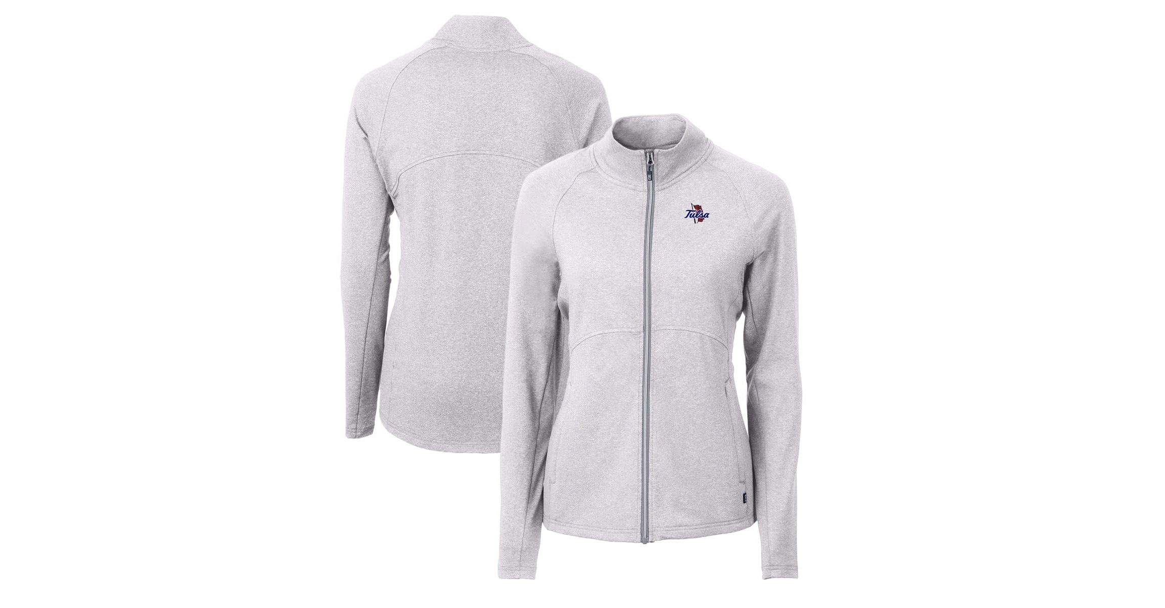NCAA Heather Tulsa Golden Hurricane Adapt Eco Knit Heather Recycled Full-Zip Jacket