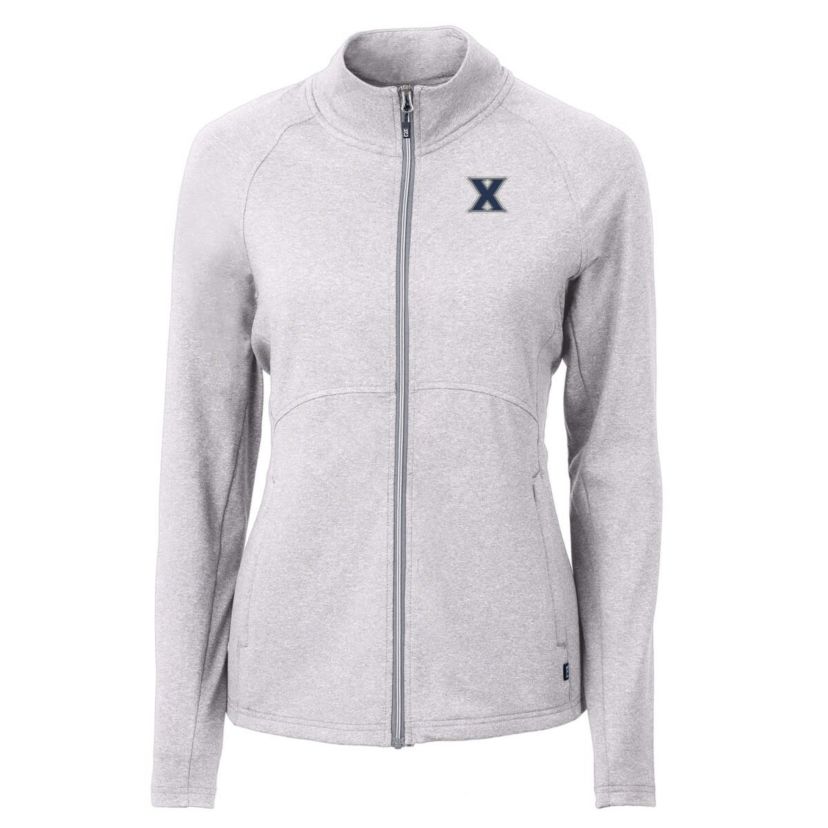 NCAA Heather Xavier Musketeers Adapt Eco Knit Heather Recycled Full-Zip Jacket