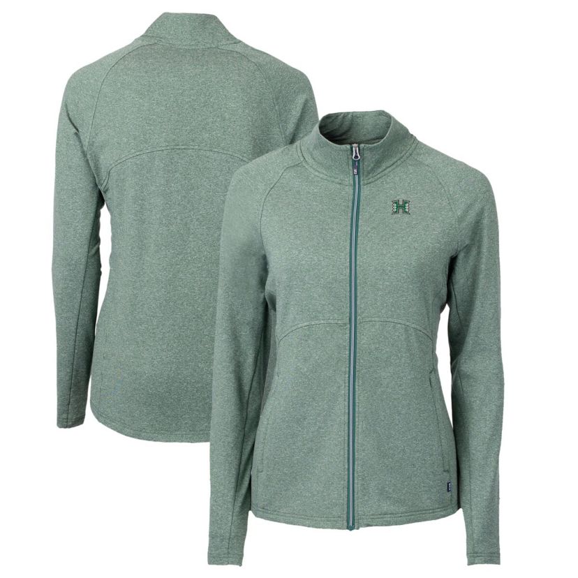 Hawaii Rainbow Warriors NCAA Heather Hawaii Warriors Adapt Eco Knit Heather Recycled Full-Zip Jacket