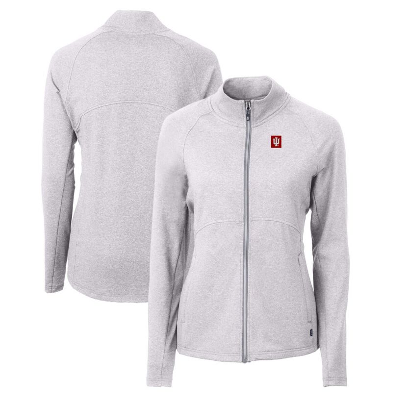 NCAA Heather Indiana Hoosiers Adapt Eco Knit Heather Recycled Full-Zip Jacket