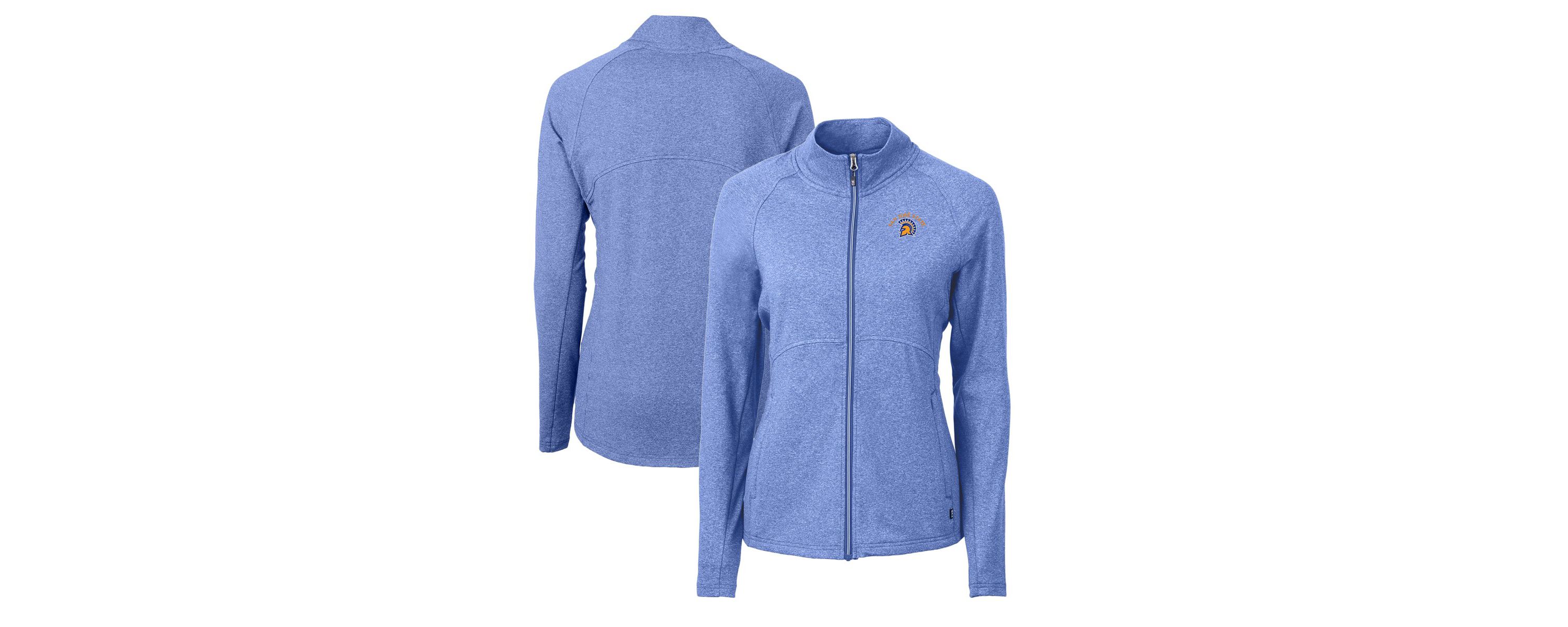 NCAA Heather San Jose State Spartans Adapt Eco Knit Heather Recycled Full-Zip Jacket