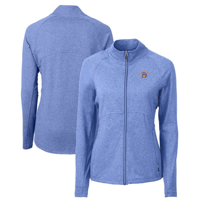 NCAA Heather San Jose State Spartans Adapt Eco Knit Heather Recycled Full-Zip Jacket
