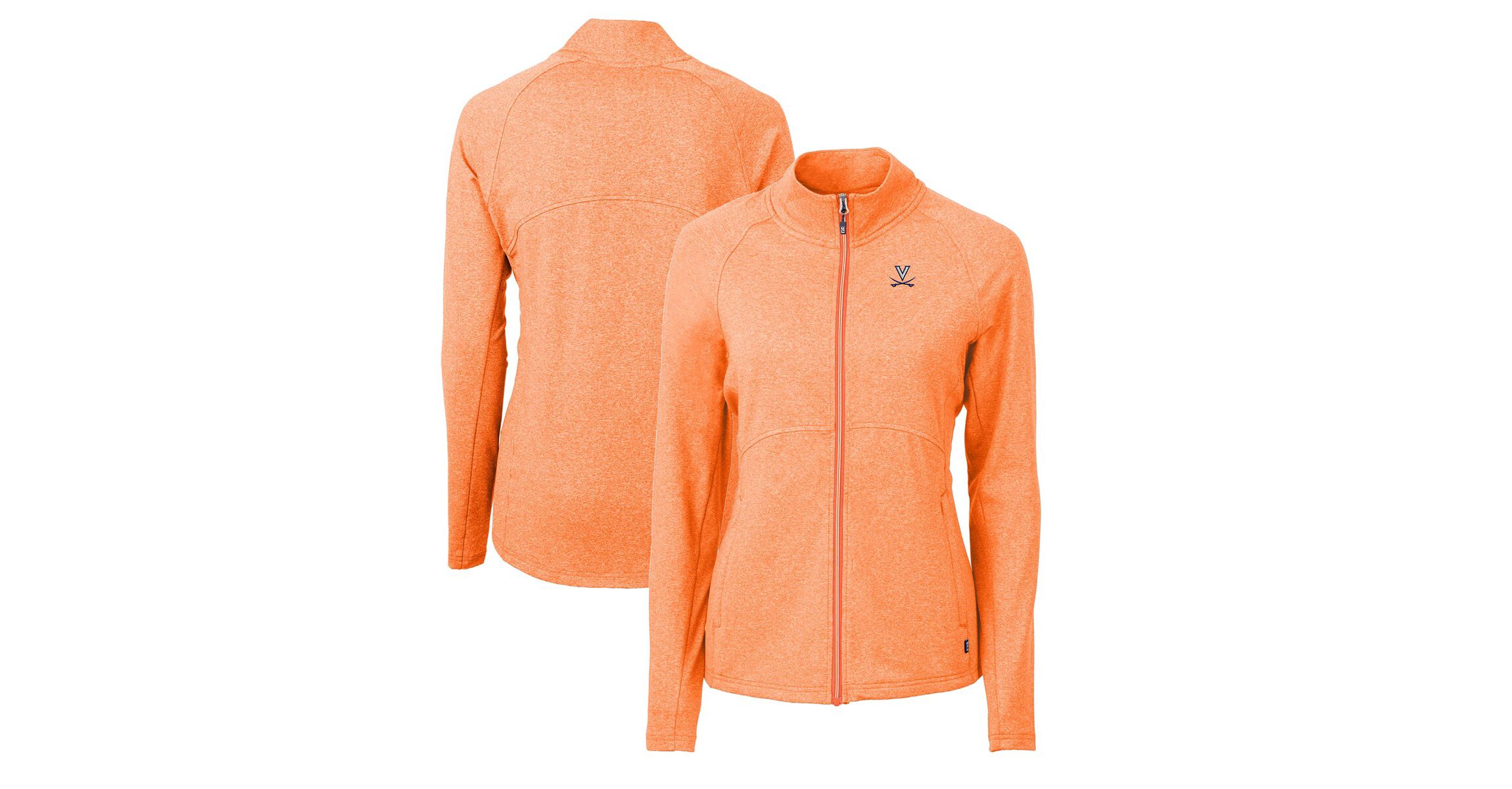 NCAA Heather Virginia Cavaliers Adapt Eco Knit Heather Recycled Full-Zip Jacket