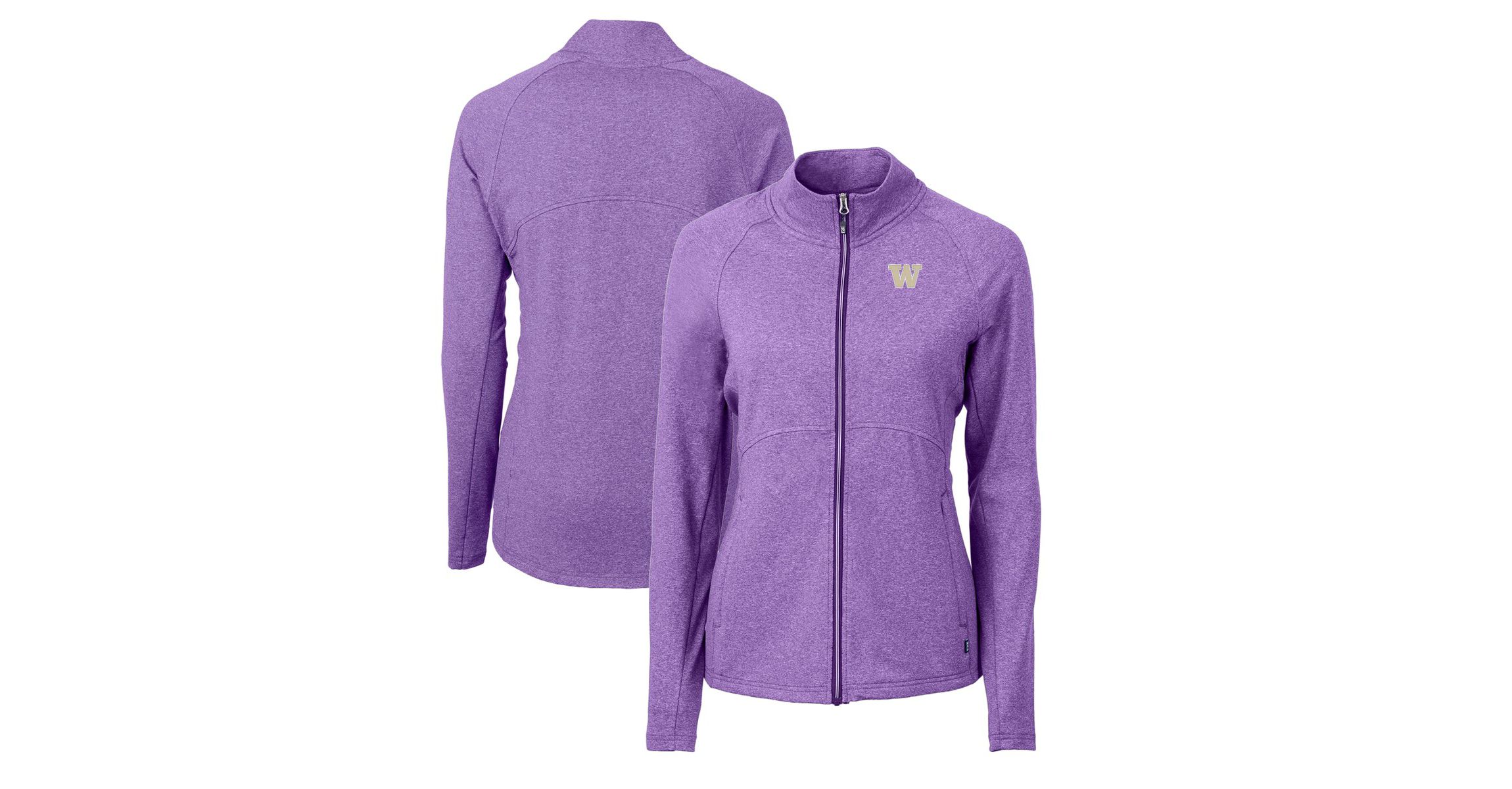 NCAA Heather Washington Huskies Adapt Eco Knit Heather Recycled Full-Zip Jacket