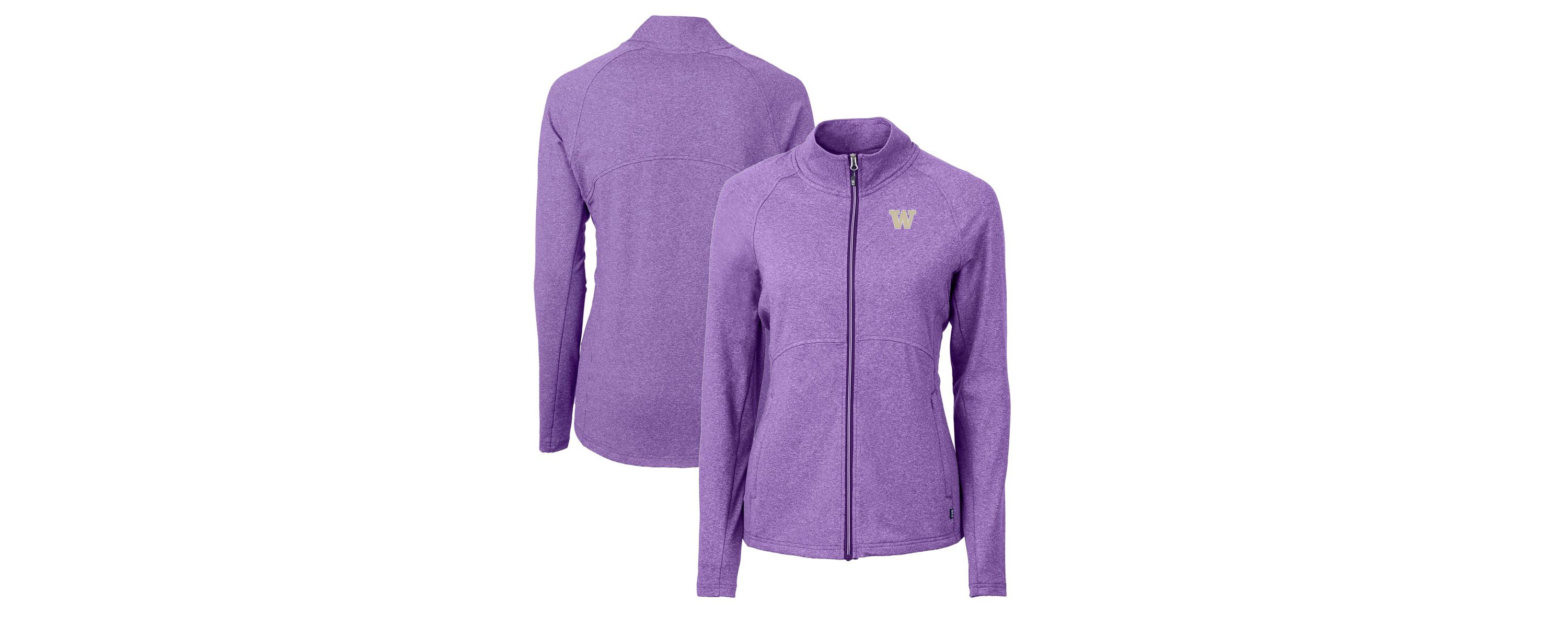 NCAA Heather Washington Huskies Adapt Eco Knit Heather Recycled Full-Zip Jacket